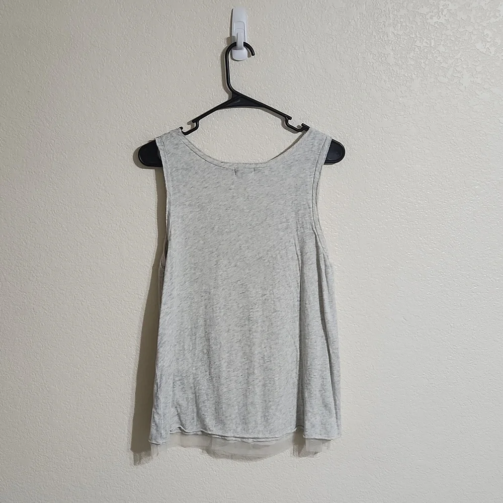 J. Crew Collection Tissue Sequin Tank in Silver/Light Grey Size Medium